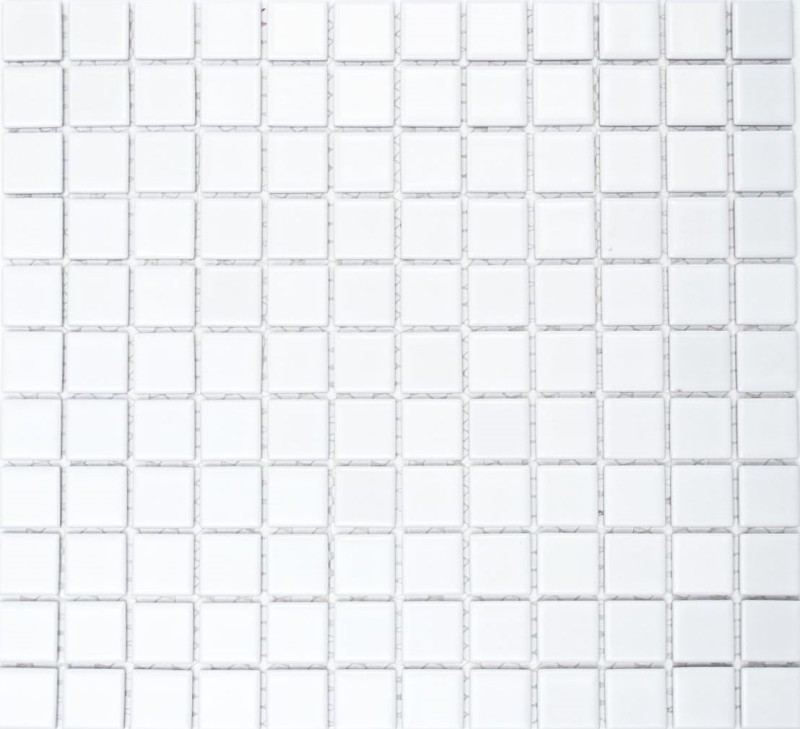 Motif manuel Carreau de mosaïque Céramique BLANC MATTE Mur Carrelage cuisine salle de bain douche MOS18-0111_m