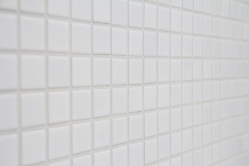 Mosaïque céramique blanc mat Revêtement de baignoire Carreaux de cuisine MOS18-0111