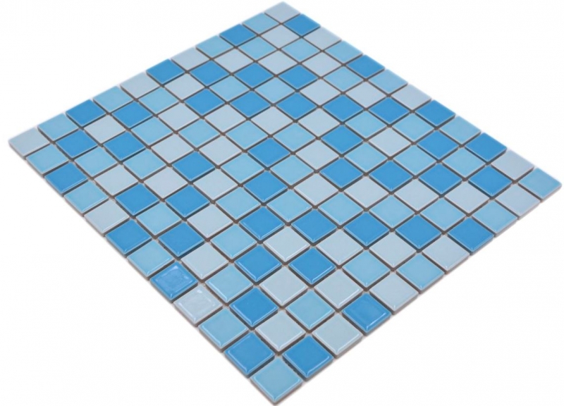 Mosaïque céramique Mosaïque de piscine carreau de mosaïque bleu mix brillant BAD paroi de douche MOS18-0406