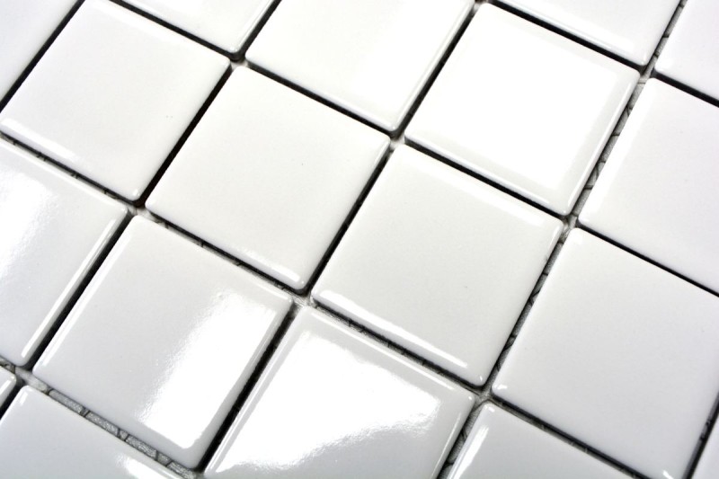 Céramique Mosaïque Carreau blanc brillant Carreau de salle de bains MOS16B-0101
