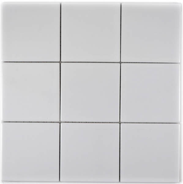 Motif main Mosaïque Carreau céramique blanc brillant Carrelage cuisine MOS23-0101_m
