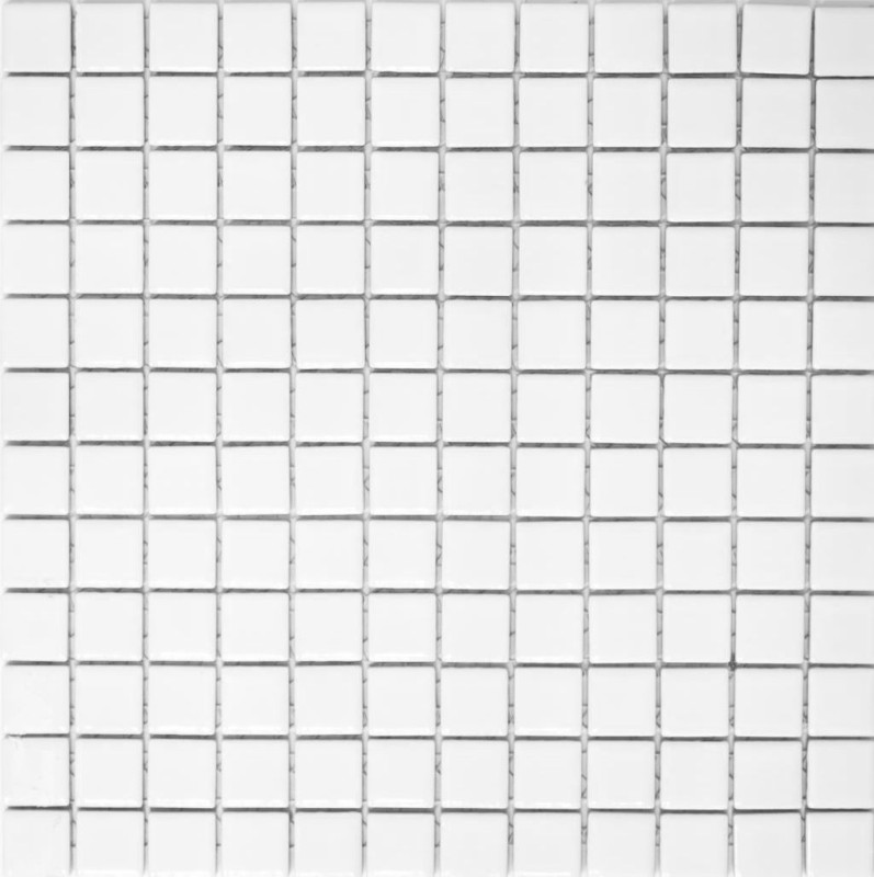Mosaïque céramique Carreaux de mosaïque BLANC MATTE Dossier de douche Carreaux de salle de bain Dossier de cuisine MOS18D-0111