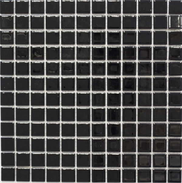 Mosaïque céramique Carreaux de mosaïque NUIT NOIR BRILLANT Dos de cuisine Protection anti-éclaboussures MOS18D-0301