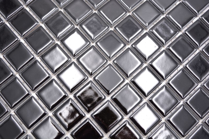 Mosaïque céramique Carreaux de mosaïque NUIT NOIR BRILLANT Dos de cuisine Protection anti-éclaboussures MOS18D-0301