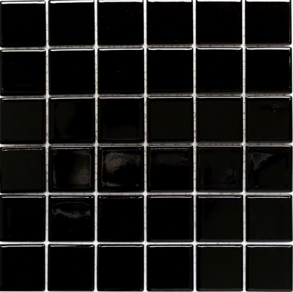 Échantillon manuel de mosaïque Carreau céramique noir brillant Miroir de fond de cuisine MOS16B-0301_m
