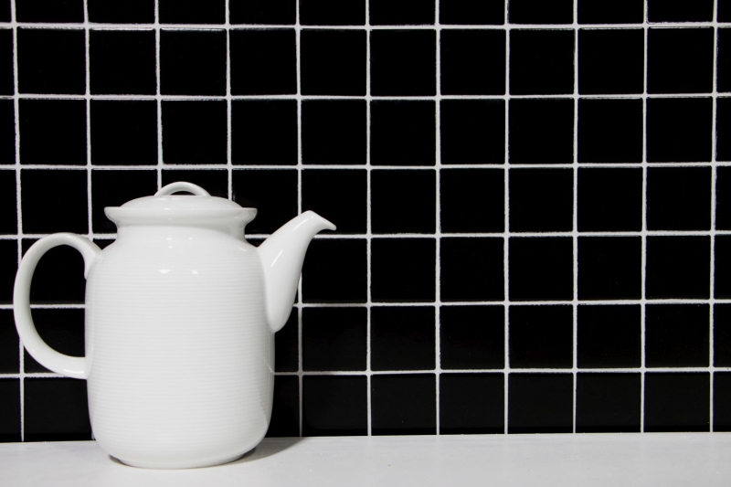 Motif main Mosaïque Céramique baguettes noir mat Carreau WC Carreau salle de bain MOS24B-0311_m
