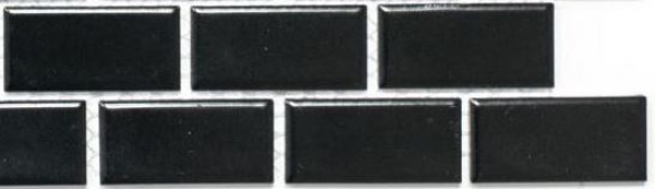 Motif main Mosaïque Carreau céramique Brick noir mat Paroi de douche MOS24-04BM_m