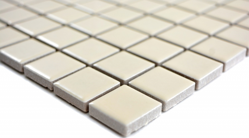 Échantillon manuel Carreau de mosaïque magnolia beige mat Carreau de mosaïque céramique MOS18D-1911_m