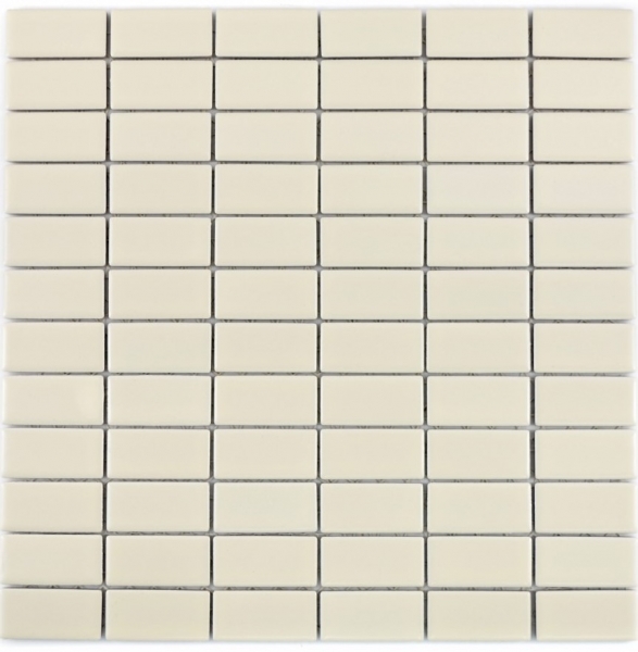 Motif main Mosaïque Céramique baguettes beige mat Carrelage WC Carrelage salle de bain MOS24D-1911_m