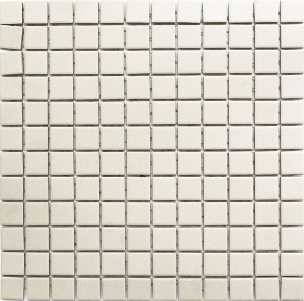 Échantillon manuel de mosaïque Carreau de sol en céramique beige clair non émaillé pour bac de douche MOS18B-1211-R10_m