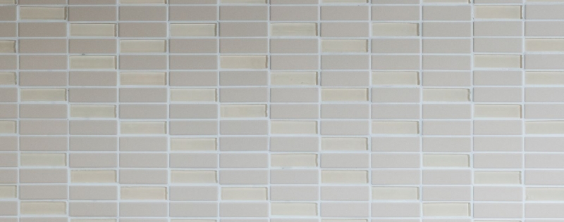 Mosaïque Carreau céramique bâtonnets beige clair non émaillé antidérapant verre mix receveur de douche carrelage de sol salle de bain - MOS24-1212-R10