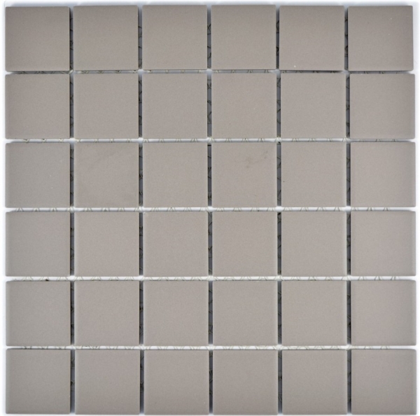 Motif main Mosaïque Carreau céramique gris clair non émaillé Dos de cuisine Protection anti-projections MOS14-1202_m