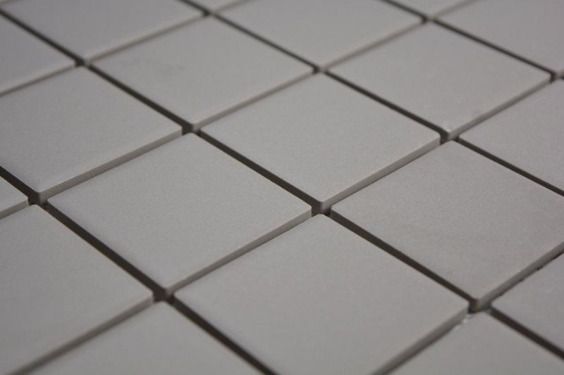 Motif main Mosaïque Carreau céramique gris clair non émaillé Dos de cuisine Protection anti-projections MOS14-1202_m