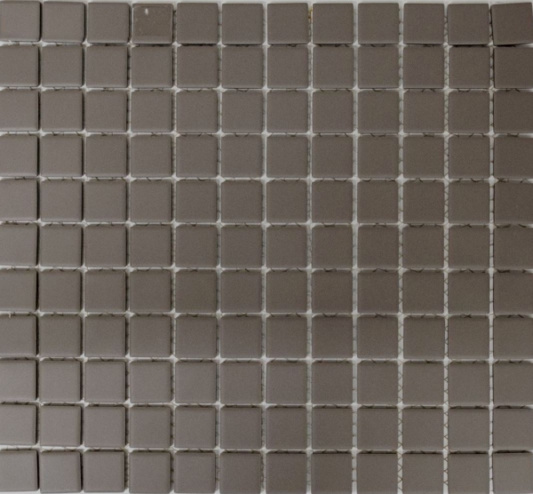 Motif main Mosaïque Céramique grise non émaillée Carreau de douche Carreau de sol MOS18B-0211-R10_m