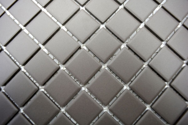 Motif main Mosaïque Céramique grise non émaillée Carreau de douche Carreau de sol MOS18B-0211-R10_m