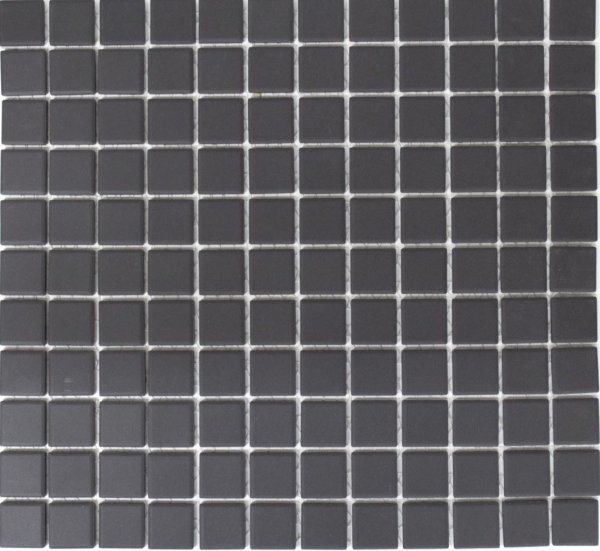 Mosaïque Carreau céramique noir non émaillé Bac de douche Carreau de sol MOS18B-0311-R10_f