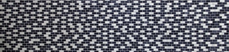 Mosaïque Carreau aluminium Brick noir Carrelage mural cuisine MOS48-0208