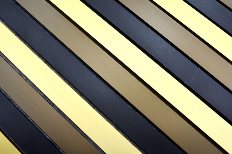 Mosaïque carreau aluminium baguettes noir bronze or carrelage mur cuisine MOS49-B301