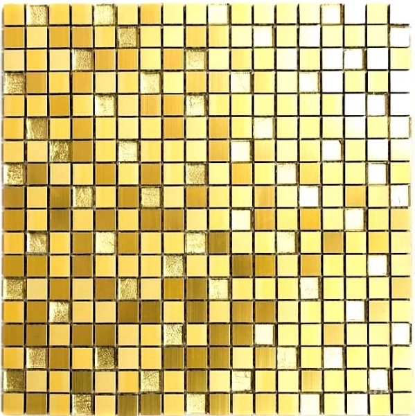 Mosaïque Carreau aluminium Mosaïque de verre or Miroir de fond de cuisine MOS49-A307