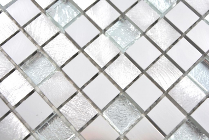 Mosaïque Carreau aluminium Mosaïque de verre argenté Miroir de fond de cuisine MOS49-A309F