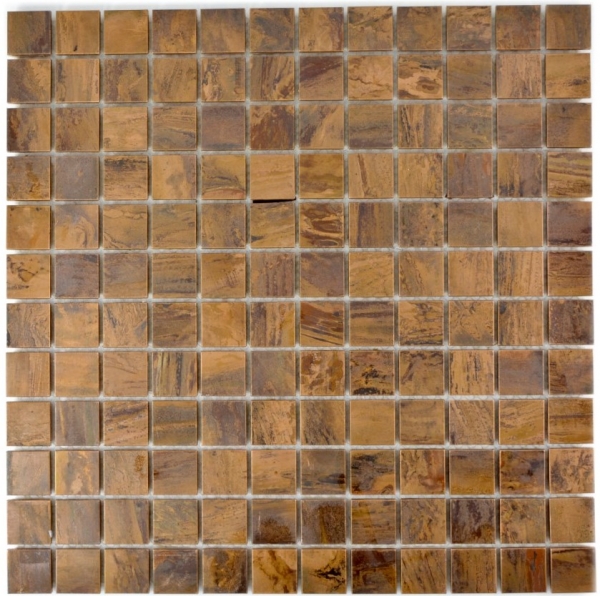 Motif main mosaïque carreau cuivre cuivre brun cuisine MOS49-1510_m