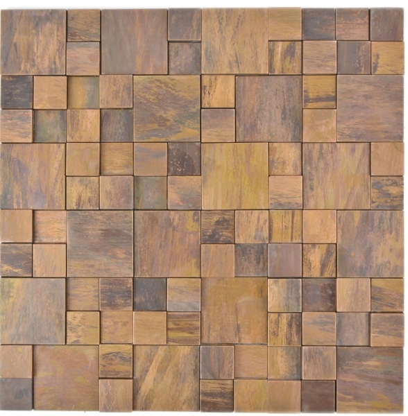 Motif main mosaïque carreau cuivre cuivre combinaison 3D brun cuisine MOS49-1512_m