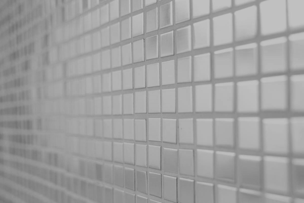 Motif main Carreau mosaïque acier inoxydable argenté acier brossé Carrelage cuisine MOS129-CE15D_m
