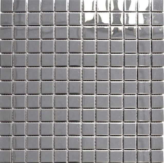 Mosaïque en acier inoxydable argenté brillant Carrelage mural de cuisine MOS129-23G