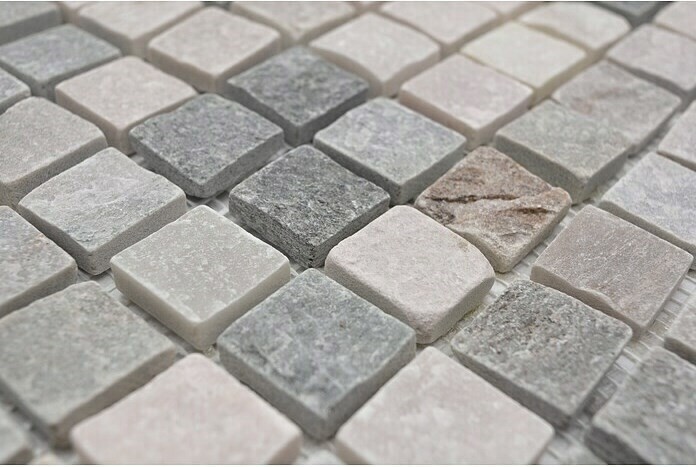 Quartzite Pierre naturelle Mosaïque Carreau beige gris Mur Sol Douche Dos de cuisine - MOS36-0206