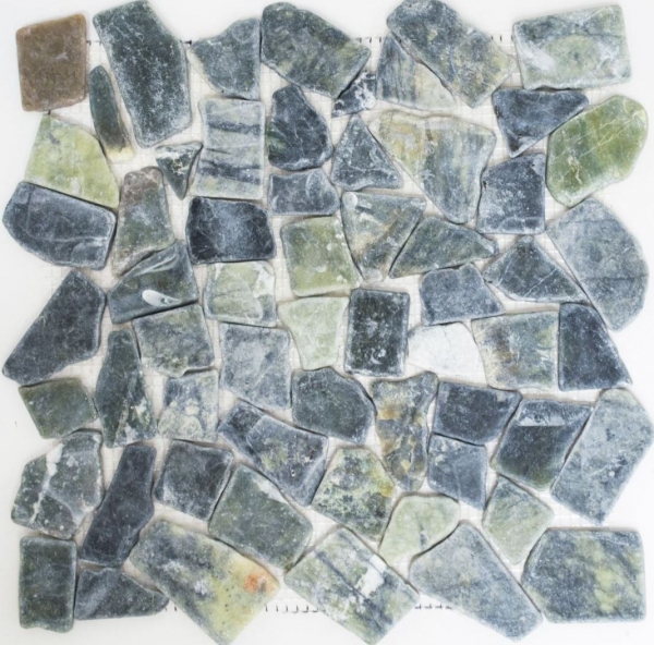 Motif main Carreau de mosaïque Marbre Pierre naturelle Bruch Ciot gris-vert MOS44-0208_m