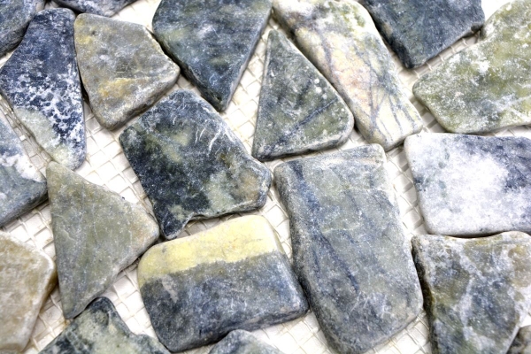Motif main Carreau de mosaïque Marbre Pierre naturelle Bruch Ciot gris-vert MOS44-0208_m