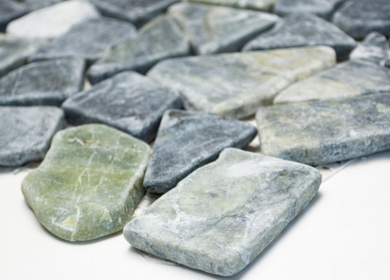 Motif main Carreau de mosaïque Marbre Pierre naturelle Bruch Ciot gris-vert MOS44-0208_m