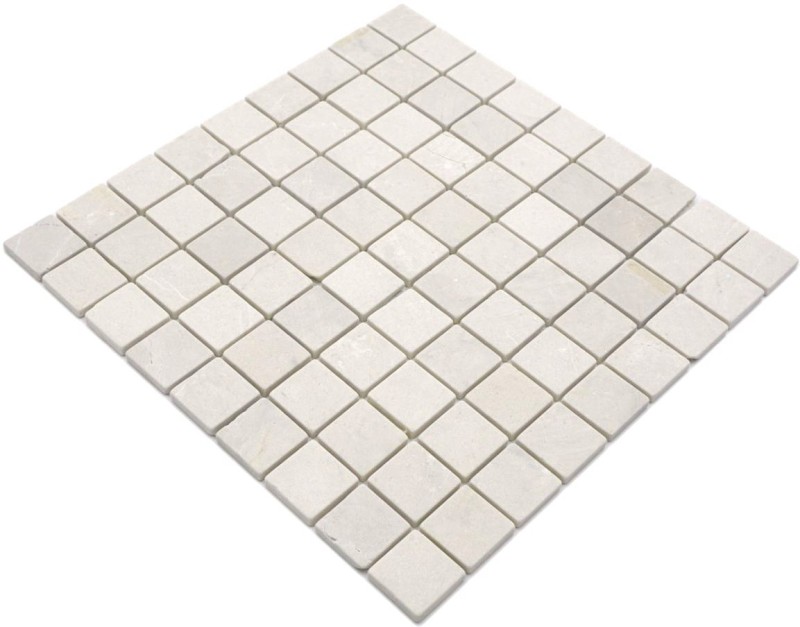 Marbre Mosaïque Carreau pierre naturelle crème beige clair ivoire Carrelage cuisine salle de bain WC - MOS42-0104
