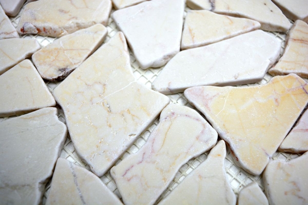 Motif main Carreau de mosaïque Marbre Pierre naturelle Bruch Ciot golden cream structure polie MOS44-30-2807_m