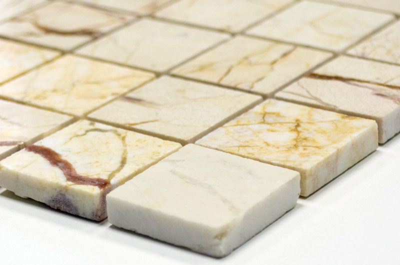 Marbre Mosaïque Carreau de pierre naturelle golden cream poli brillant - MOS42-32-2807