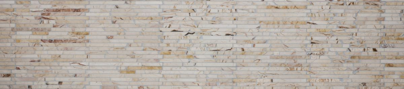 Mosaïque Marbre Pierre naturelle Brick golden cream structure polie MOS40B-2807_f