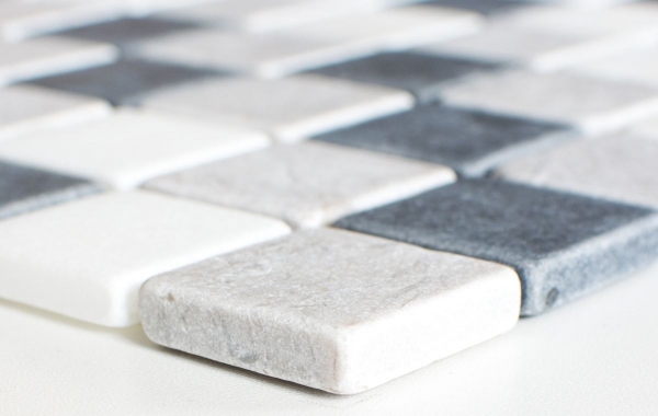 Mosaïque Marbre Pierre naturelle beige gris noir Marbre Botticino Nero MOS40-MOS32/1125_f