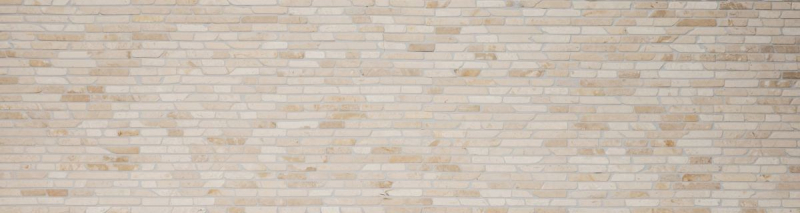 Échantillon manuel de carreaux de mosaïque Marbre pierre naturelle beige clair Brick Biancone MOS40-0105_m