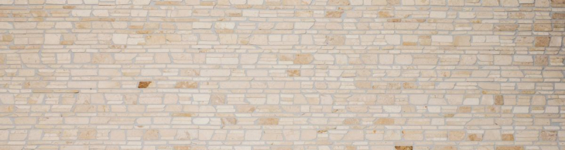 Motif main Carreau de mosaïque Marbre Pierre naturelle beige clair Mosaïque de briques Biancone MOS40-0200_m