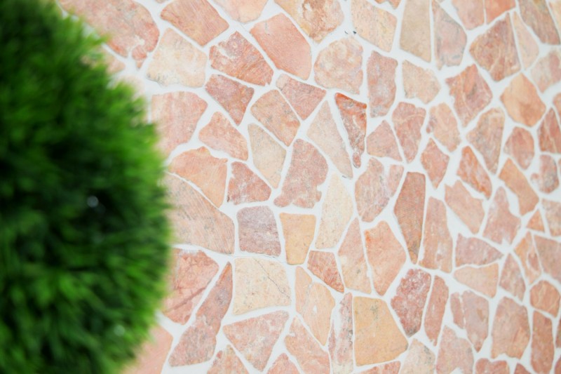 Mosaïque brisée Marbre Pierre naturelle rouge Polygonal Rossoverona Protection anti-éclaboussures Carrelage cuisine salle de bain - MOS44-30-140