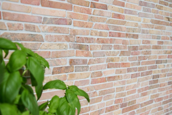 Échantillon manuel de mosaïque Carreau de marbre Pierre naturelle rouge Brick Rossoverona MOS40-0145_m