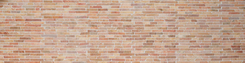 Échantillon manuel de mosaïque Carreau de marbre Pierre naturelle rouge Brick Rossoverona MOS40-0145_m