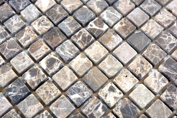 Échantillon manuel de mosaïque Carreau de marbre Pierre naturelle beige Castanao MOS38-1313_m