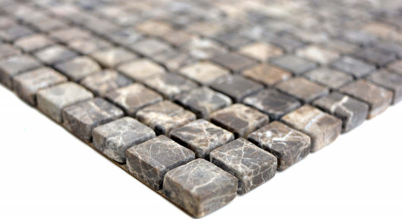 Échantillon manuel de mosaïque Carreau de marbre Pierre naturelle beige Castanao MOS38-1313_m