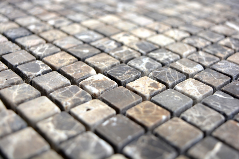 Échantillon manuel de mosaïque Carreau de marbre Pierre naturelle beige Castanao MOS38-1313_m