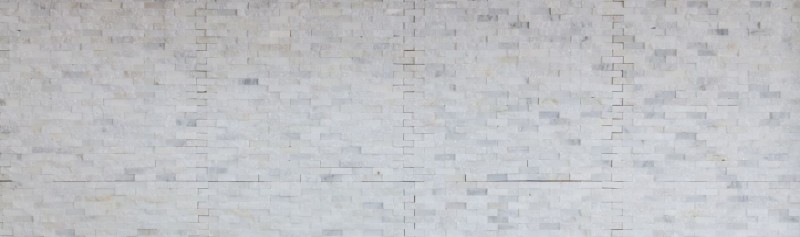 Marbre Mosaïque Carreau de pierre naturelle Brick assemblage mural blanc aspect 3D Carreau mural WC - MOS40-3D11