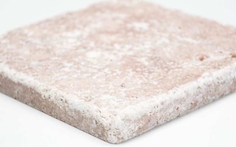 Carreau travertin pierre naturelle rose Carreau pierre naturelle Rosso aspect antique Carreau de sol Carreau de mur Carreau de cuisine - MOSF-45-46130