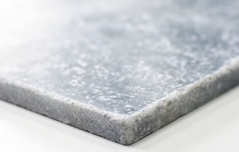 Carreau de marbre Pierre naturelle Bardiglio gris clair anthracite Carreau en pierre naturelle aspect antique Carreau de sol Receveur de douche Cuisine Mur - MOSF-45-40030
