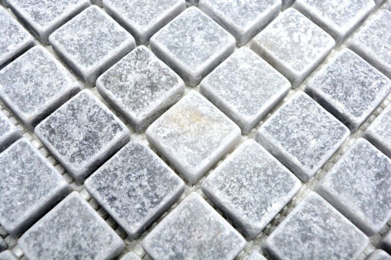 Motif manuel Carreau de mosaïque Marbre Pierre naturelle gris clair Bardiglio Antique Marble MOS40-40023_m