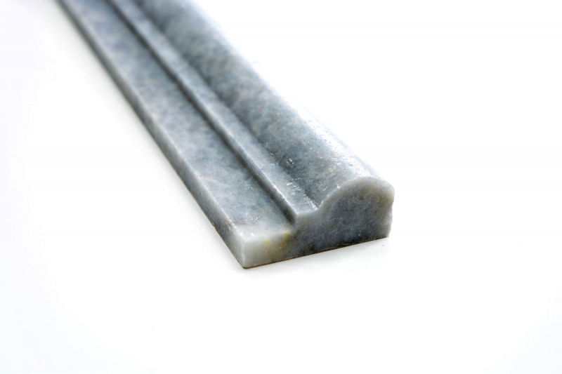 Borde Bordures Marbre Pierre naturelle Bardiglio gris clair anthracite Profilé pierre naturelle Aspect antique Cuisine Mur Salle de bain Sol Sauna - MOSProf-40348